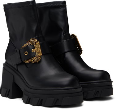 Кецове и обувки Versace Sophie Baroque Buckle Boots Черно | E79VA3S80_E71570, 3