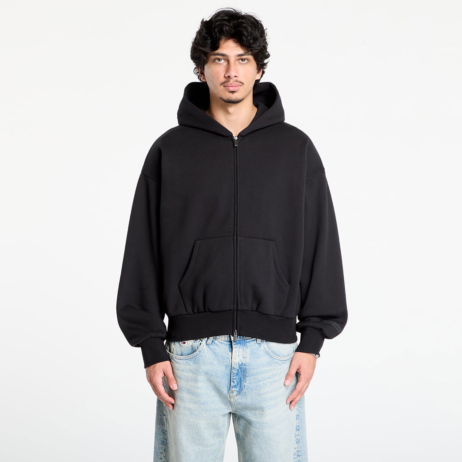 Суитчър Fear of God Fear of God Essentials Classic Full Zip Hoodie Черно | 192SP254780F-861, 0