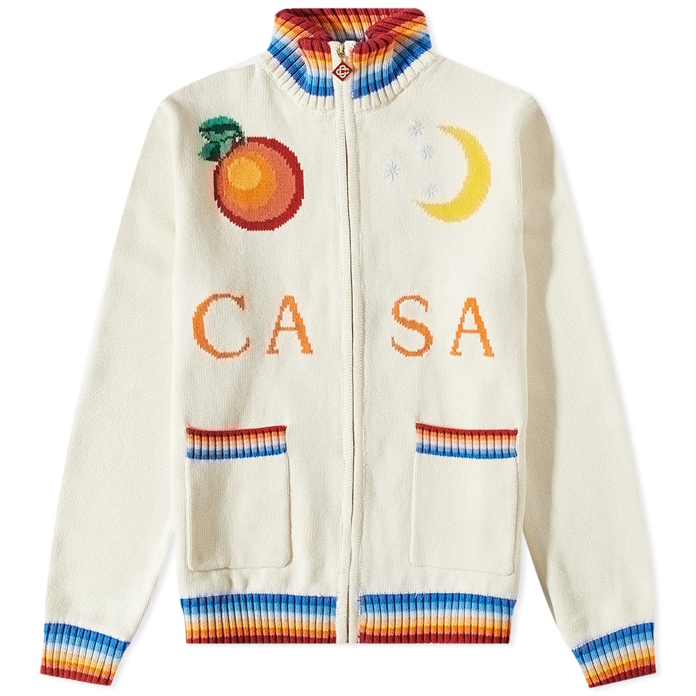 Яке Casablanca Casa Club Knit Jacket Бежово | MS23-KW-353-02, 0