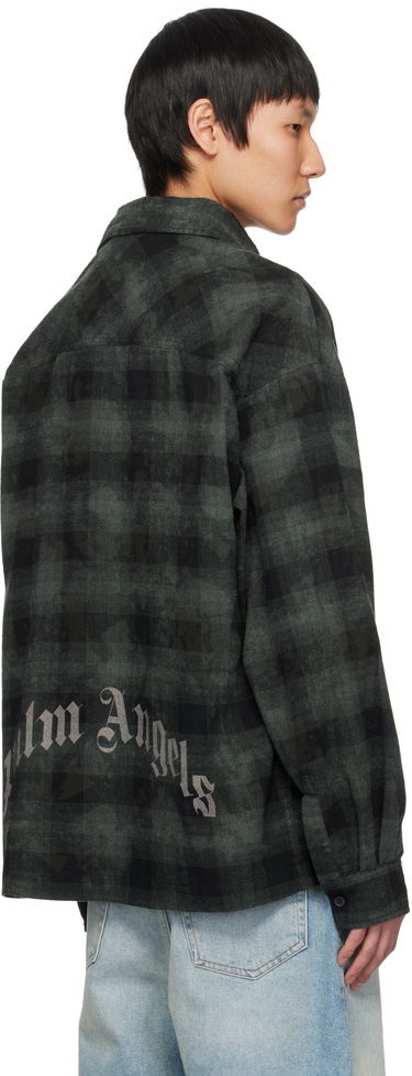 Риза Palm Angels Palm Angels Check Overshirt Зелено | PMGE043S25FAB0025603, 2