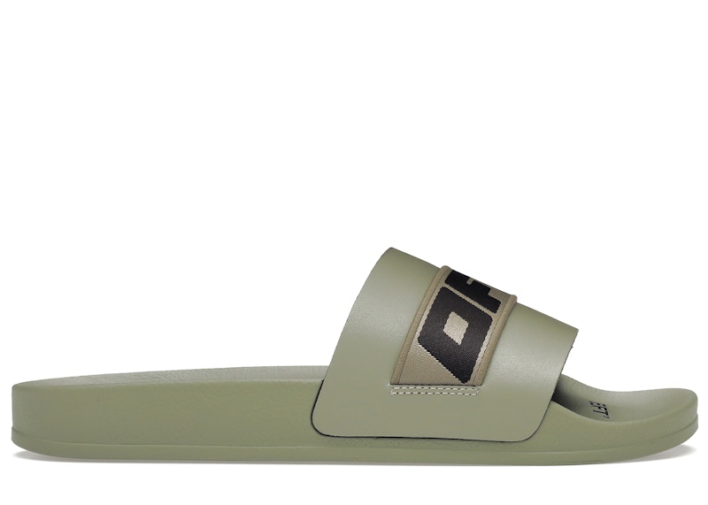 Кецове и обувки Off-White Industrial Belt Slider Mud Black Зелено | OMIC001F22MAT0016310, 0