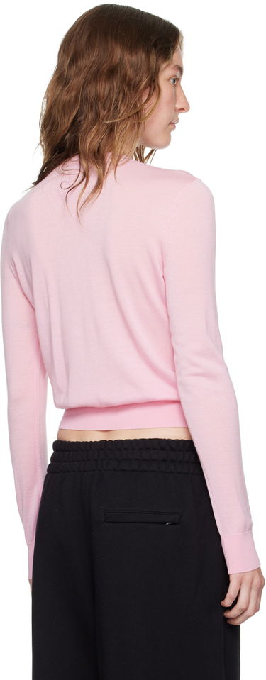 Пуловер Alexander Wang Embossed Logo Slim Fit Sweater Розово | 4KC3241038, 2