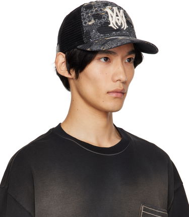 Шапка с козирка AMIRI AMIRI Bandana Repair Trucker Cap Черно | AMHATR1028, 1