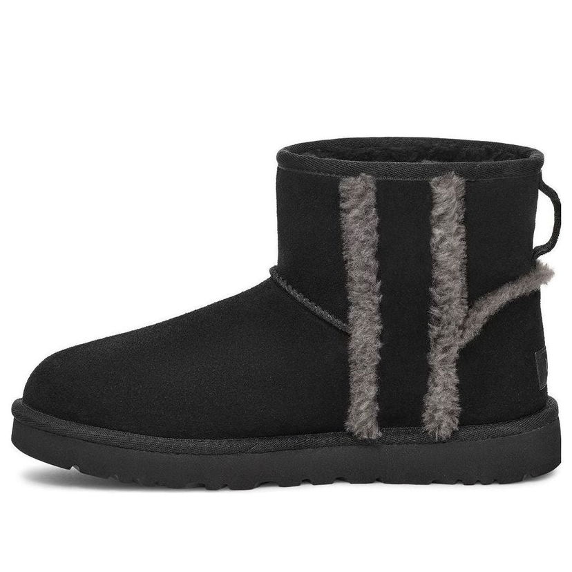 Кецове и обувки UGG Shearling Logo Mini Boots Черно | 1153473-BLK