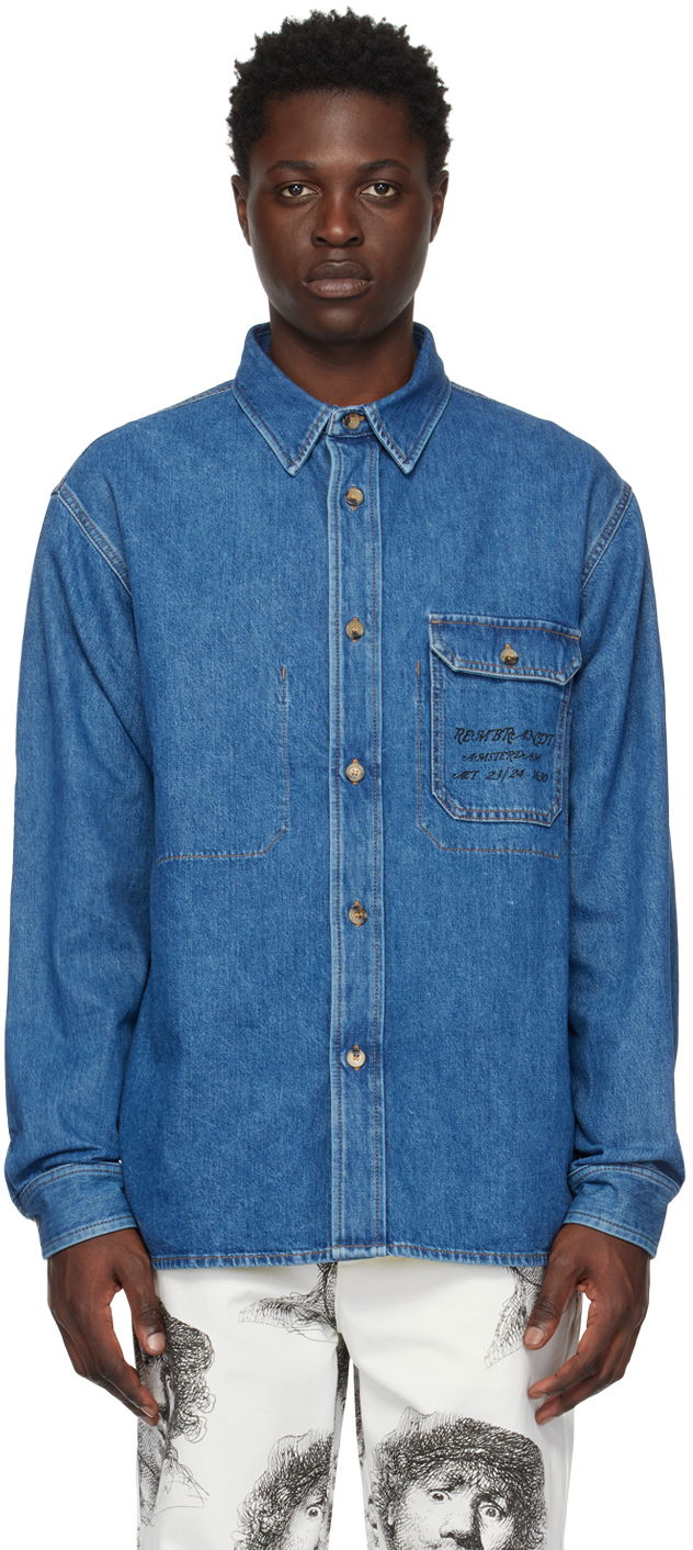 Яке JW Anderson Blue Printed Denim Jacket Синьо | SH0231-PG1240, 0