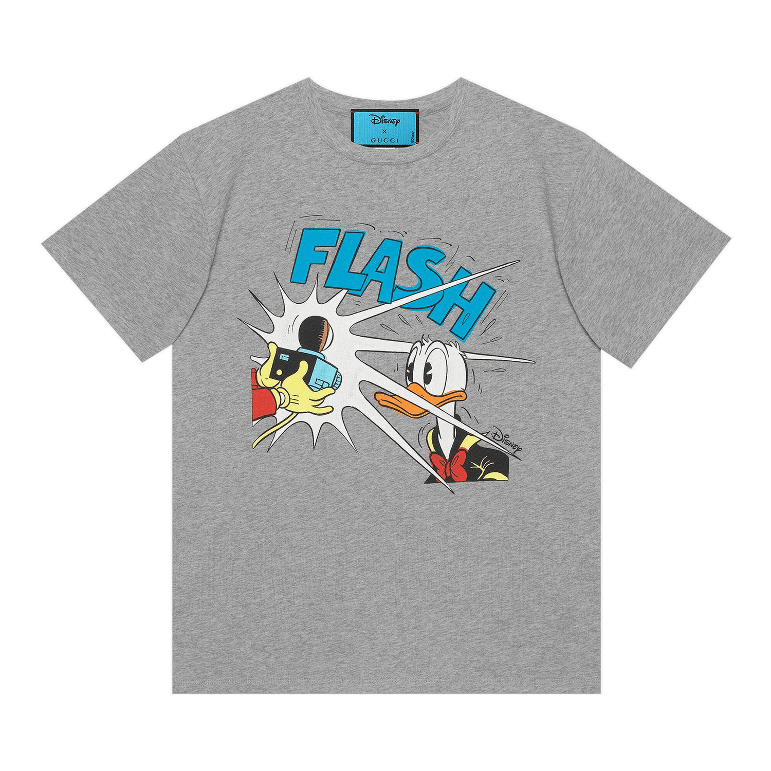Тениска Gucci x Disney Donald Duck Print T-Shirt Сиво | 548334 XJDAE 1230, 0
