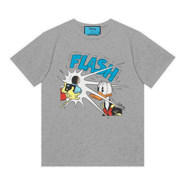 Тениска Gucci x Disney Donald Duck Print T-Shirt Сиво | 548334 XJDAE 1230, 0