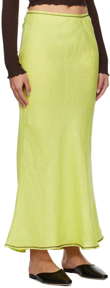 Пола Baserange Maxi Linen-Blend Skirt Зелено | SKDY-SL-SP24, 1
