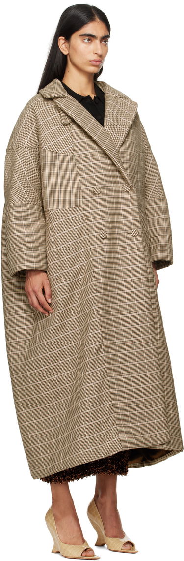 Палта Dries Van Noten Dries Van Noten Long Plaid Coat Кафяво | 242-010211-9352, 1