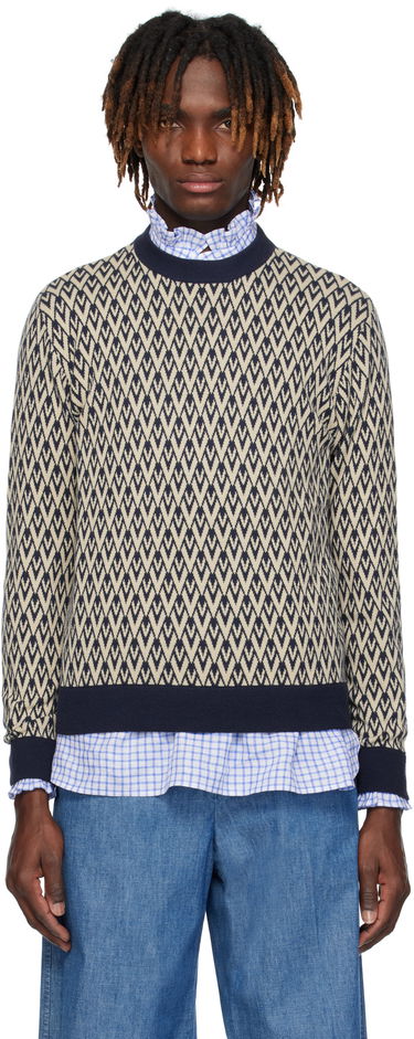 Пуловер Valentino Valentino 'Toute La V' Patterned Sweater Бежово | 6V3KC33KAR0, 0
