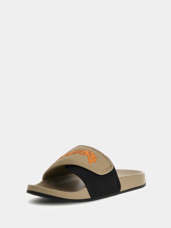 Облекло GUESS Tokyo Lettering Logo Sliders Кафяво | FMGTOIELE19, 0