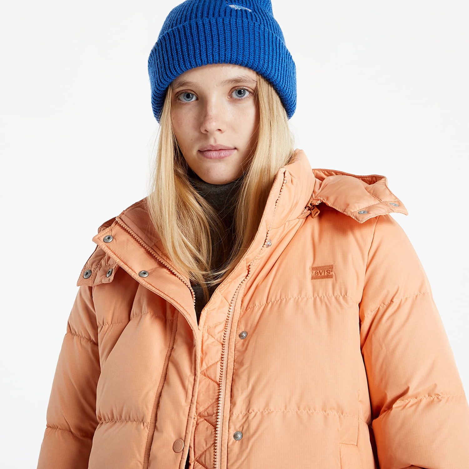 Пухо яке Levi's Quinn Short Down Puffer Оранжево
 | A0679-0002, 1