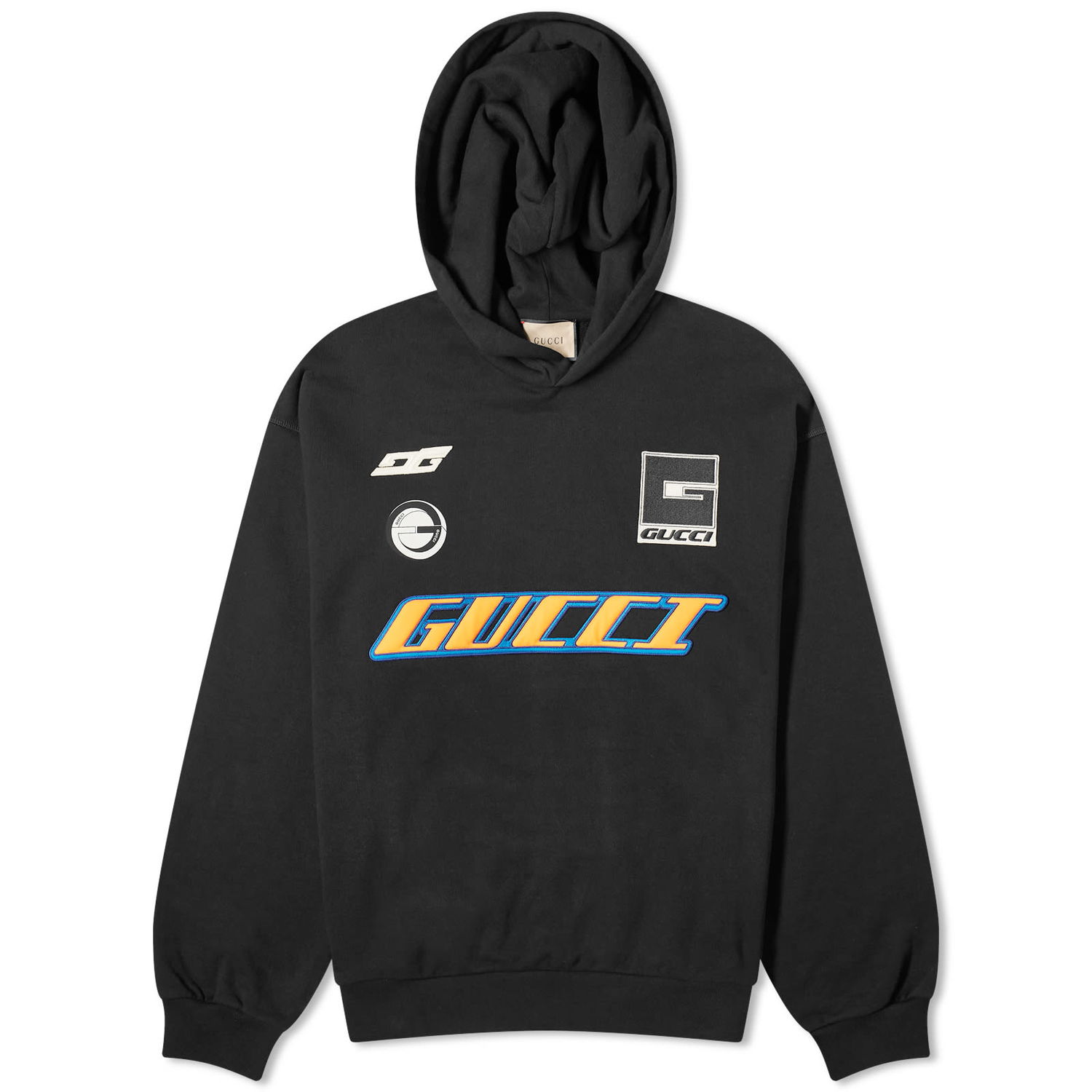 Суитчър Gucci Moto Logo Hoodie Черно | 778379-XJGEN-1082, 0