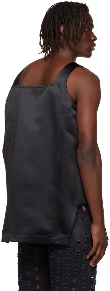 Потник We11done We11done Zip-Front Satin Tank Top Черно | WD-BL1-22-129-M-BK, 2