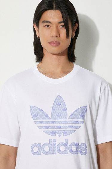 Тениска adidas Originals adidas Originals Monogram Print T-Shirt Бяло | IS0205, 4
