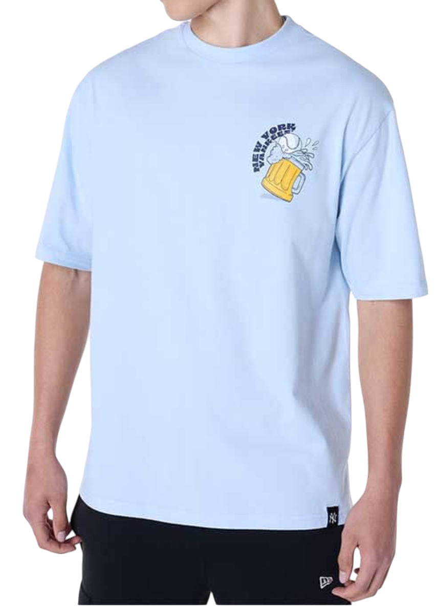 Тениска New Era New Era MLB New York Yankees Food Graphic Oversized T-Shirt Синьо | 60596211-60596211, 0