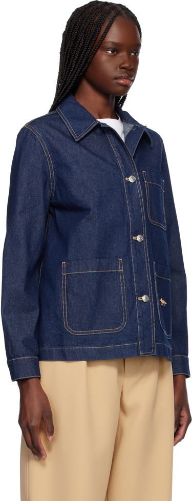 Яке MAISON KITSUNÉ Maison Kitsuné Workwear Denim Jacket Синьо | OW02136WW0081, 1