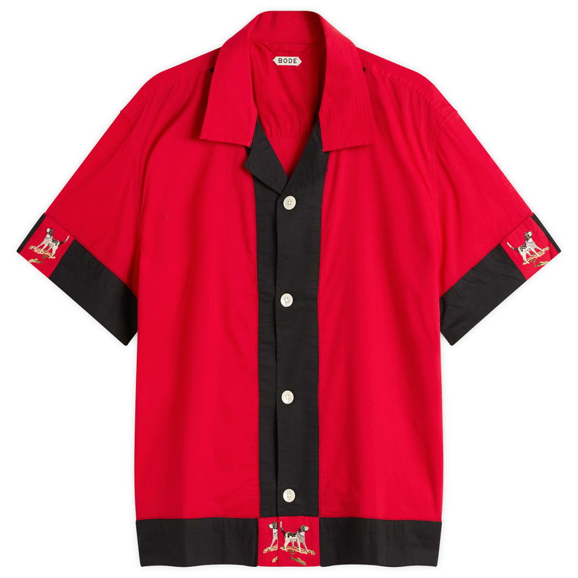 Риза Bode Pointer Embroidered Dog Short Sleeve Shirt Многоцветен | MRF25SH038