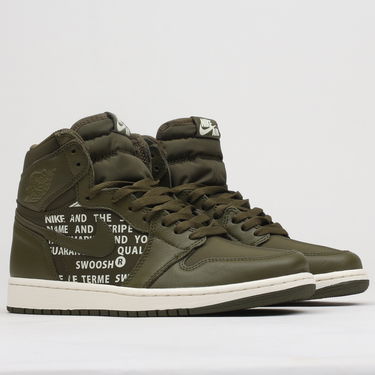 Кецове и обувки Jordan Air Jordan 1 High OG "Olive Canvas" Зелено | 555088-300, 4