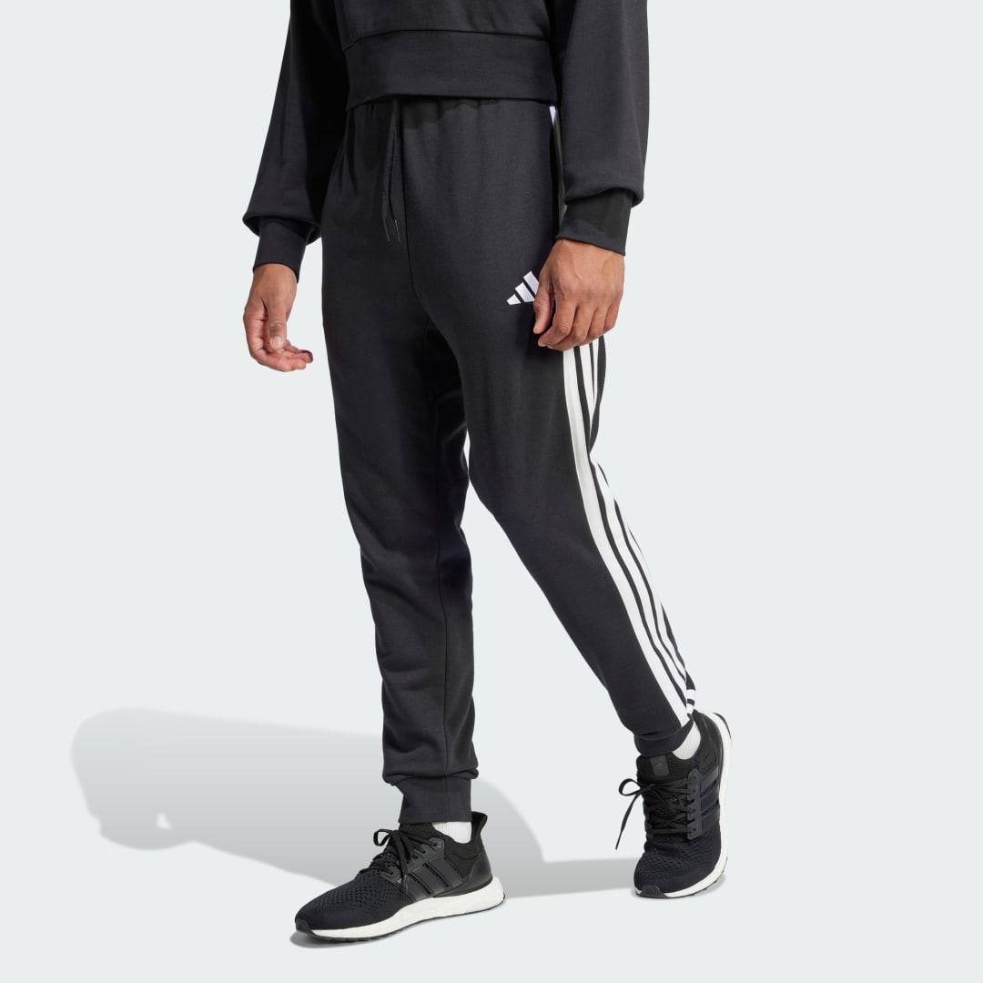 Спортни панталони adidas Performance 3-Stripes French Terry Joggers Черно | JD1881, 0