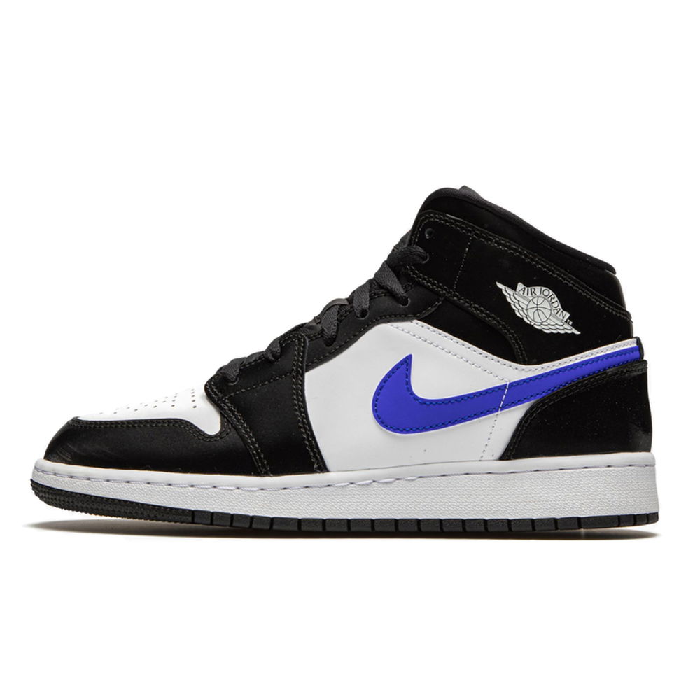 Кецове и обувки Jordan Air Jordan 1 Mid GS "Black Racer Blue" Черно | 554725-084, 0