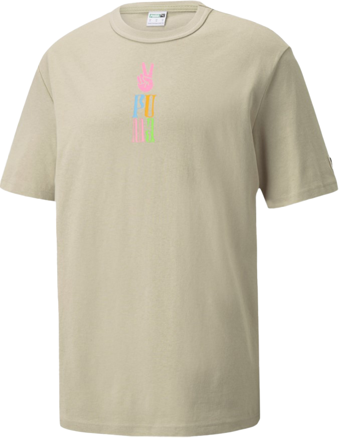 Тениска Puma Downtown Graphic Tee Бежово | 53159642, 0
