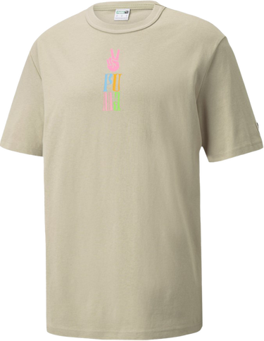 Тениска Puma Downtown Graphic Tee Бежово | 53159642, 0