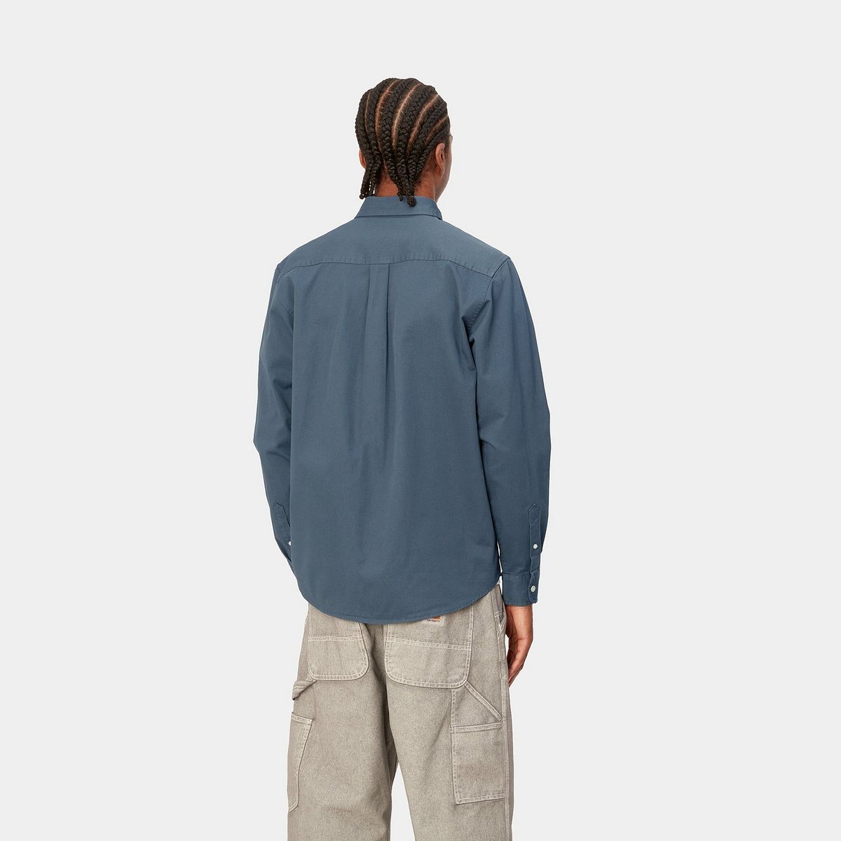 Риза Carhartt WIP L/S Madison Shirt "Ore / Wax" Тъмно синьо | I023339_1RE_XX, 1