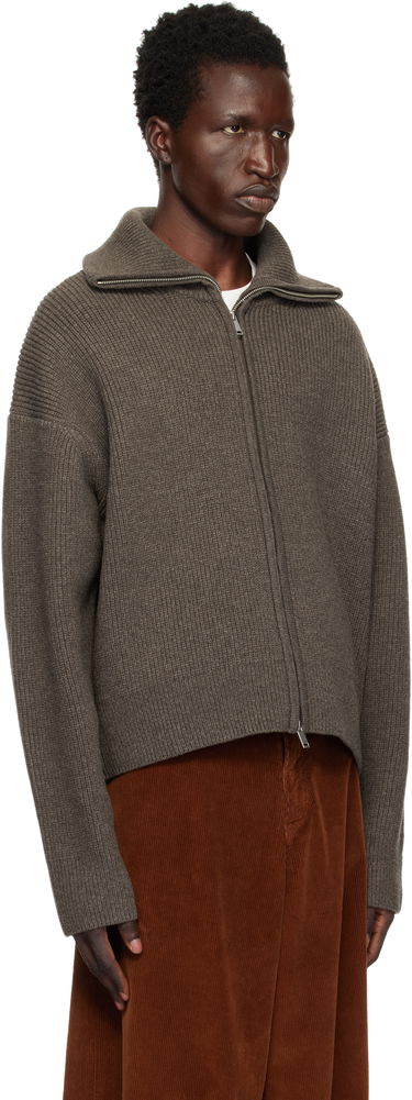 Пуловер Studio Nicholson Studio Nicholson Sandos Knit Zip-Up Jacket Бежово | SANDOS SNM - 1291, 4