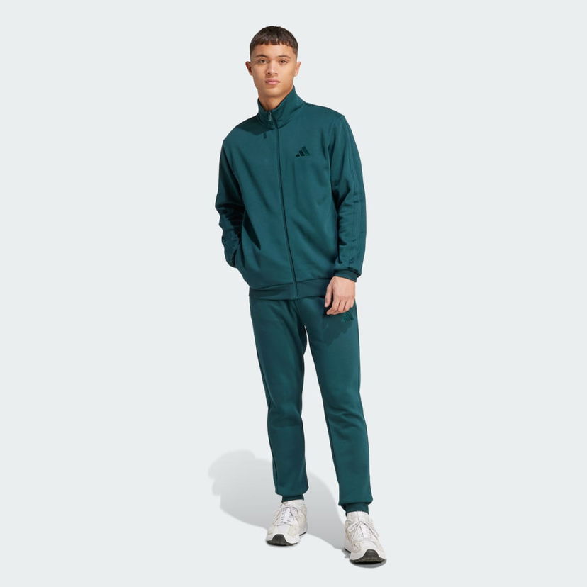 Комплект adidas Performance Sportswear Basic 3-Stripes Fleece Tracksuit Зелено | JX5546