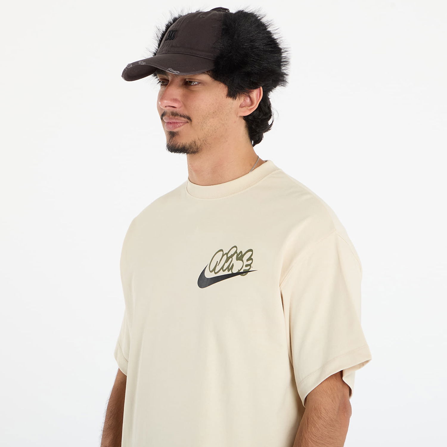 Тениска Nike Graphic T-shirt Solo Swoosh Бежово | IH4294-229, 1