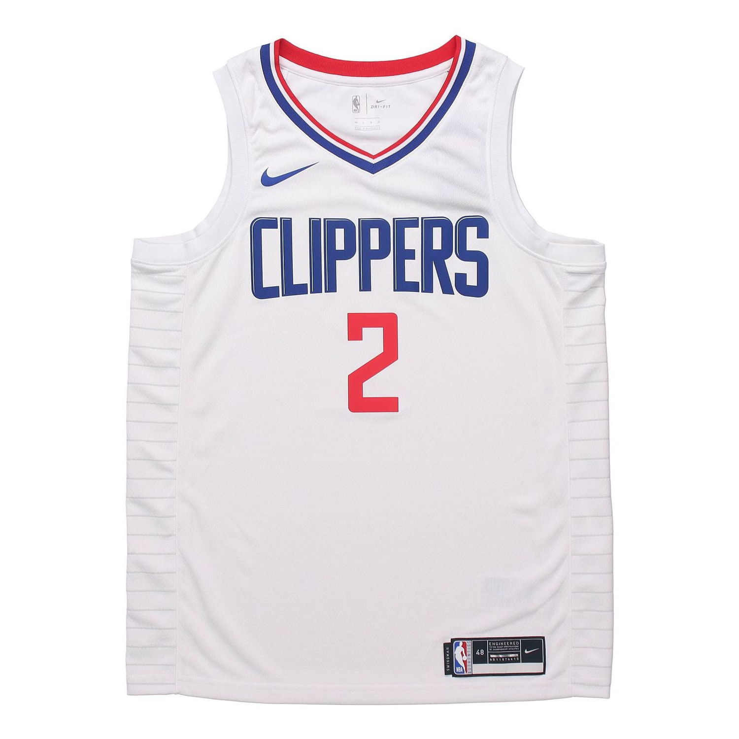 Фланелка Nike Los Angeles Clippers Leonard 2  Quick Dry Basketball Jersey Бяло | CW3594-100, 0