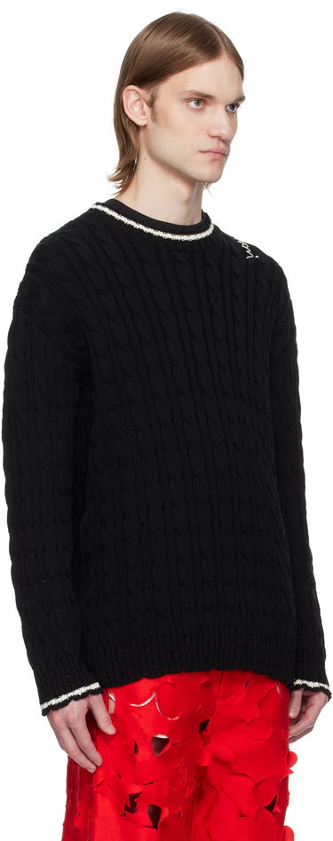 Пуловер Marni Dishevelled Cable Cotton Gauge 5 Sweater Черно | GCMG0425Q0 UFC656, 1