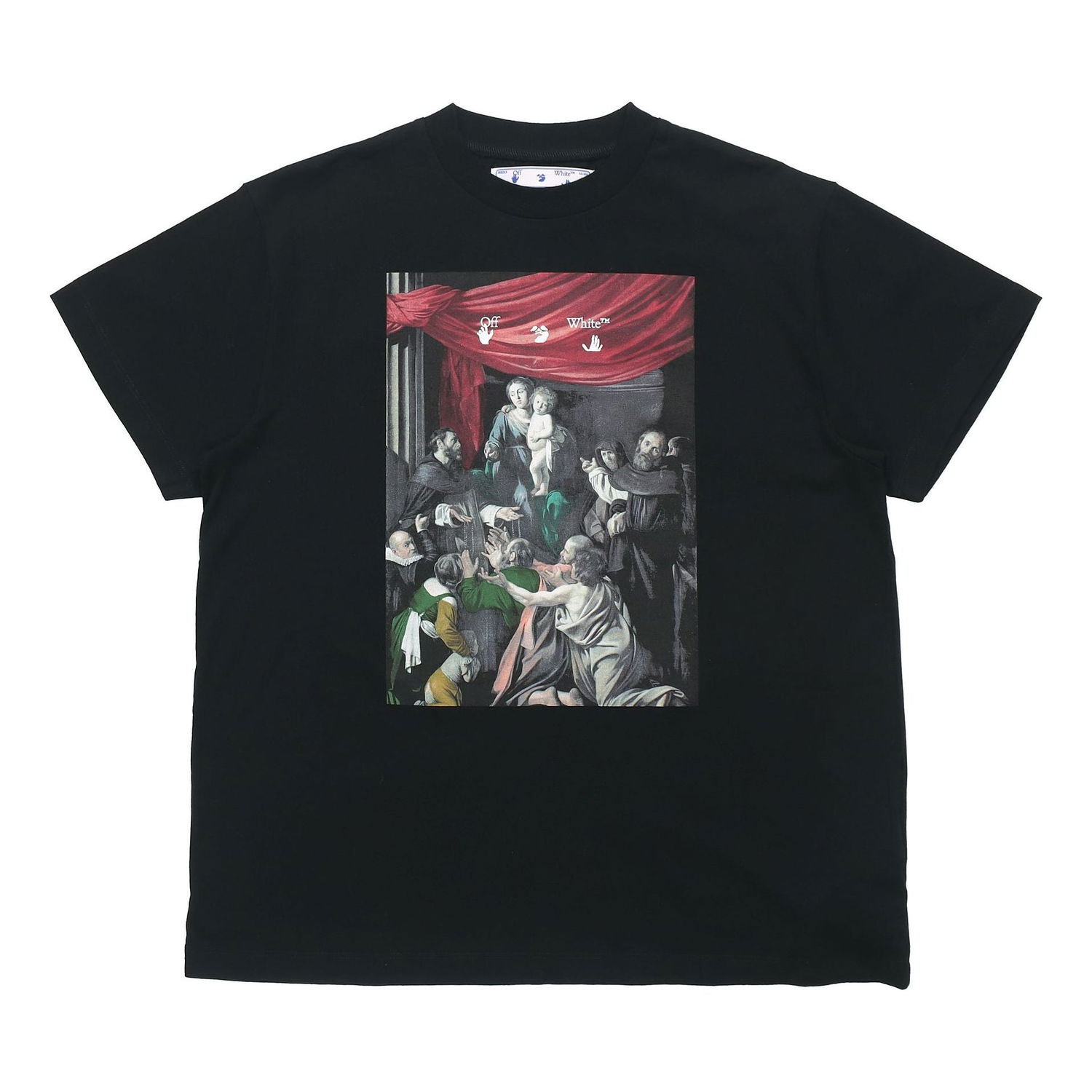 Тениска Off-White Off-White Caravaggio Painting Loose Fit T-Shirt Черно | OMAA038E20JER0051010, 0