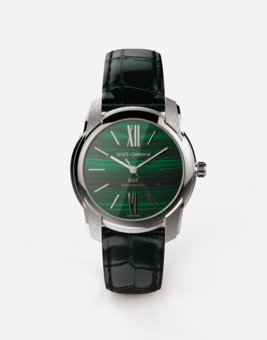 Часовник Dolce & Gabbana Steel & Malachite Automatic Watch Металик | WWFE1SWW062V7347, 0