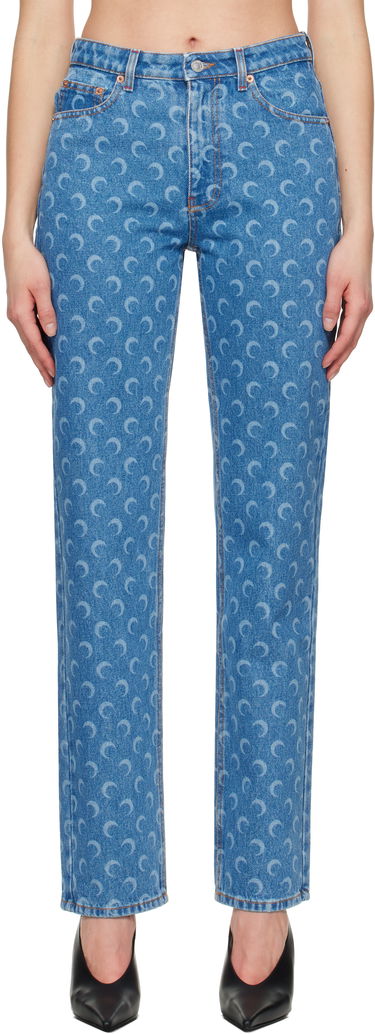 Дънки Marine Serre Marine Serre Moon Laser Loose Jeans Синьо | WPA128A CDEN0002, 0