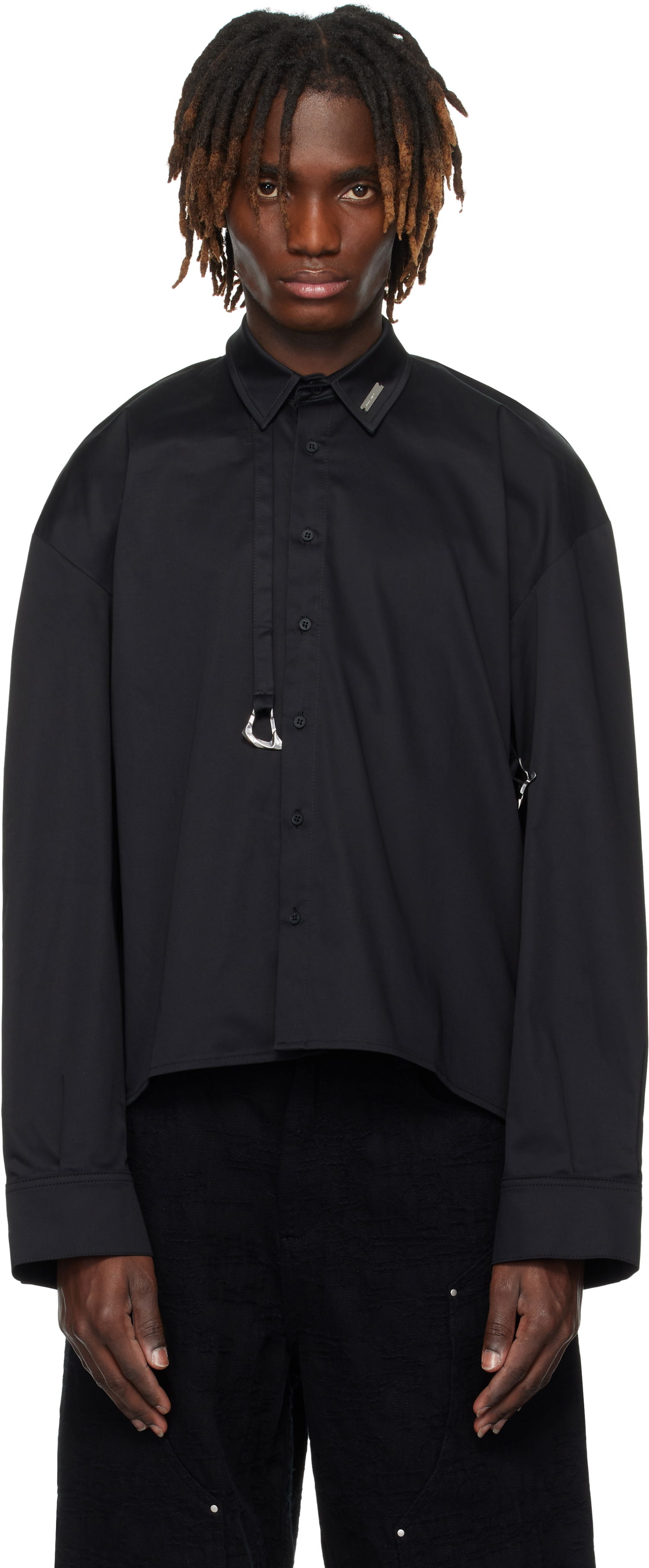 Риза HELIOT EMIL HELIOT EMIL Igneous Cropped Shirt Черно | PRESS25_M_05_060_BLK01, 0