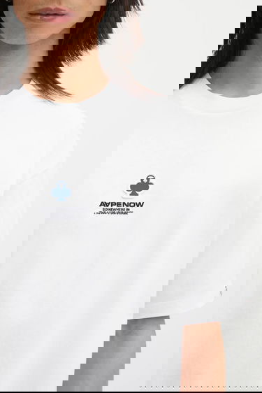 Тениска AAPE by A Bathing Ape Clover Now T-Shirt Бяло | AAPTEM1601XXO, 3