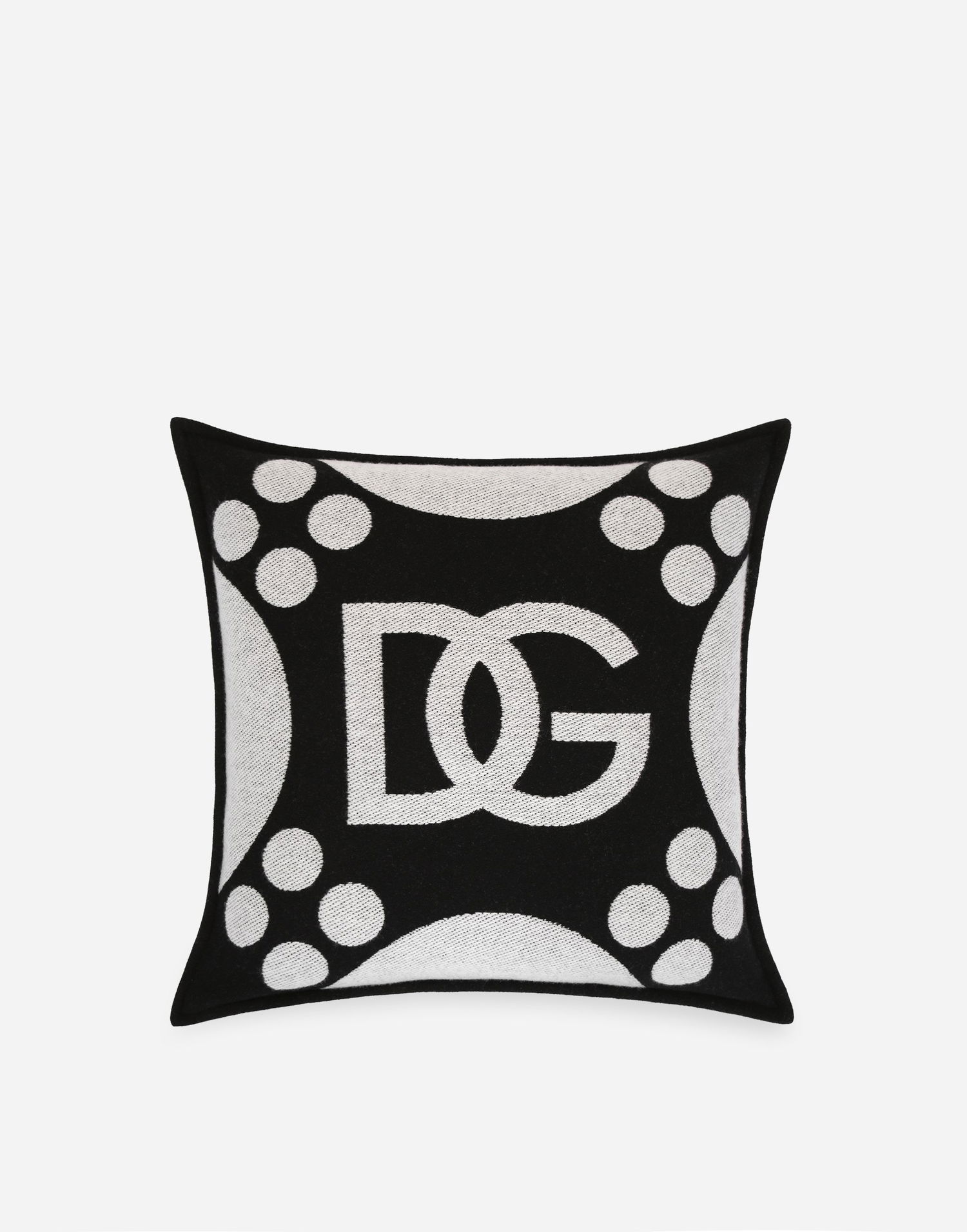 Домашен декор Dolce & Gabbana Dolce & Gabbana DG Logo Wool Jacquard Cushion Medium Черно | TCE008TCAN2U0010, 0