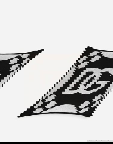 Домашен декор Dolce & Gabbana Dolce & Gabbana DG Logo Wool Jacquard Cushion Medium Черно | TCE008TCAN2U0010, 0