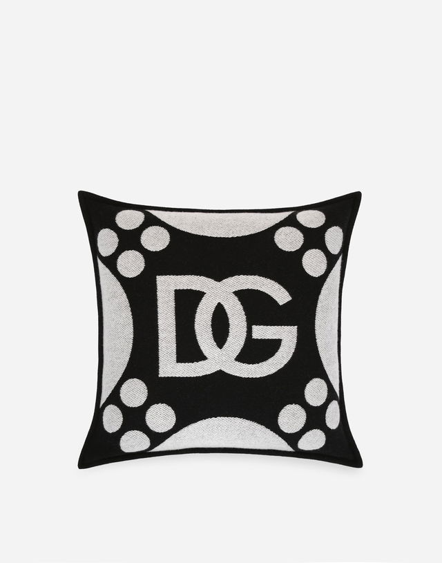 Dolce & Gabbana DG Logo Wool Jacquard Cushion Medium