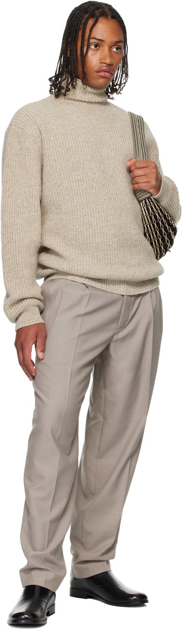 Пуловер LEMAIRE LEMAIRE High Neck Sweater Бежово | TO1427 LK1029, 3
