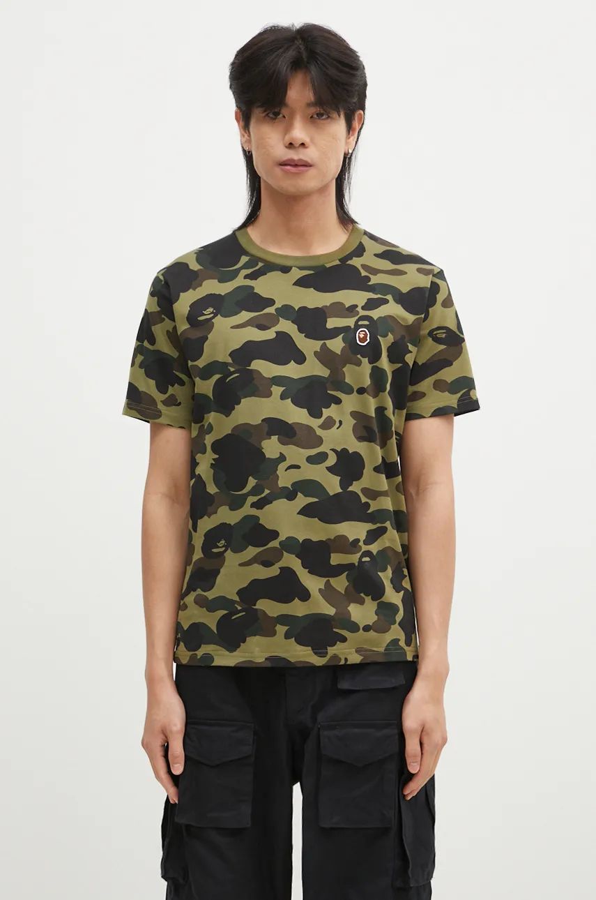 Тениска BAPE 1ST CAMO ONE POINT TEE Зелено | 1K80109006, 0