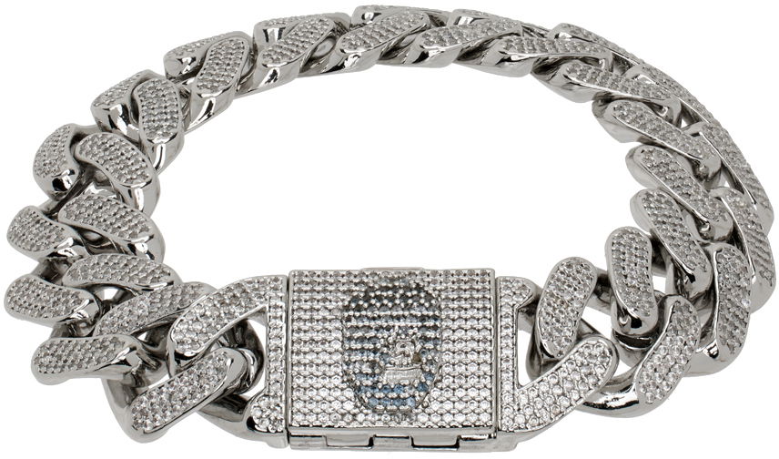 Гривна BAPE BAPE Silver Ape Head Fat Bracelet Металик | 001GDK301006M, 1