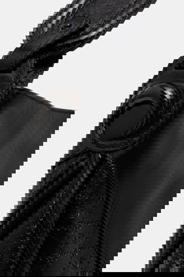 Дамска чанта Marine Serre Marine Serre Moonogram Embossed Leather Futura Tote Bag Черно | UBA005A.CLEA0051, 3