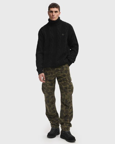 Пуловер Fred Perry Chunky Cable Knit Turtleneck Sweater Черно | K8575-102, 1
