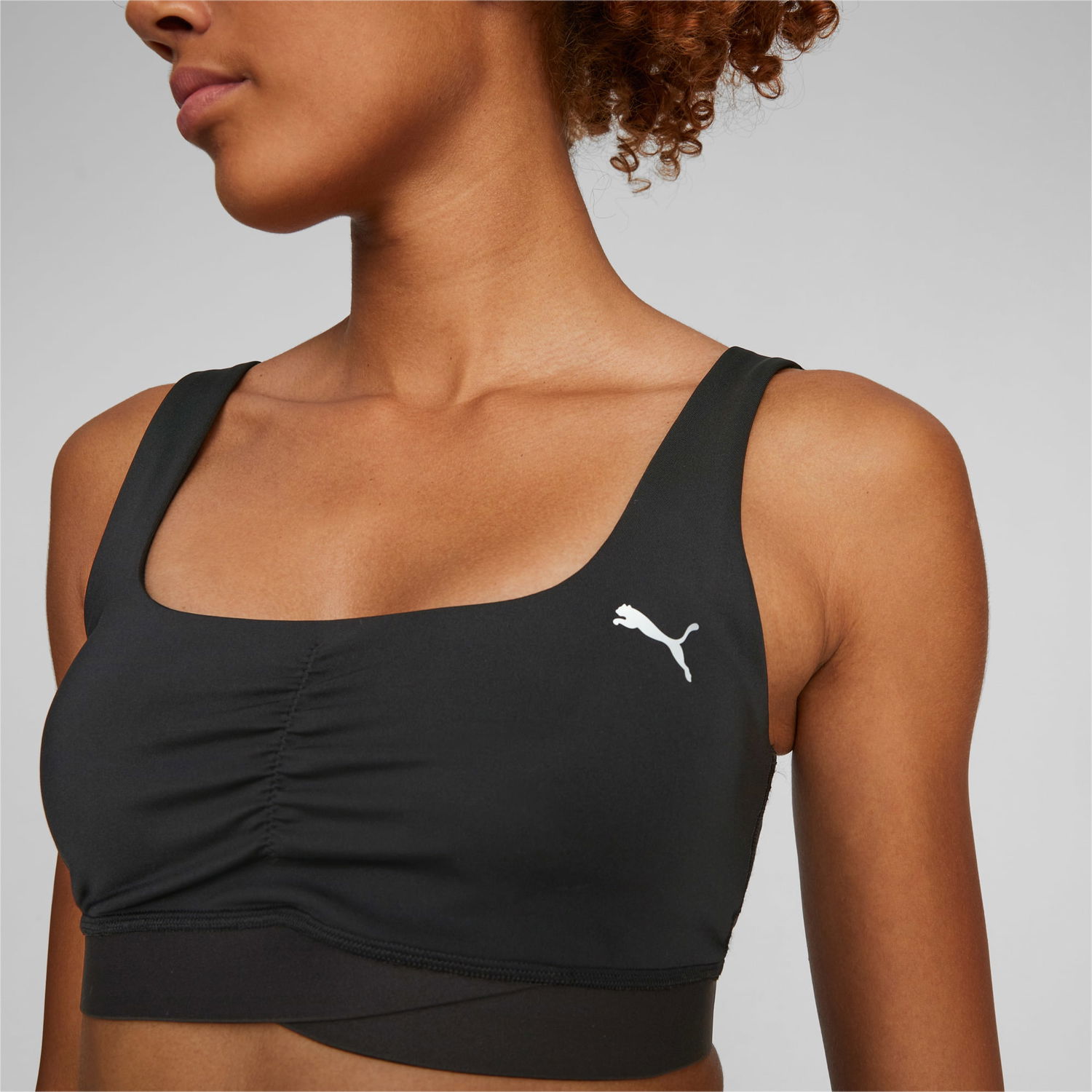 Сутиен Puma x PAMELA REIF Ruching Sports Bra Черно | 523064_01, 1