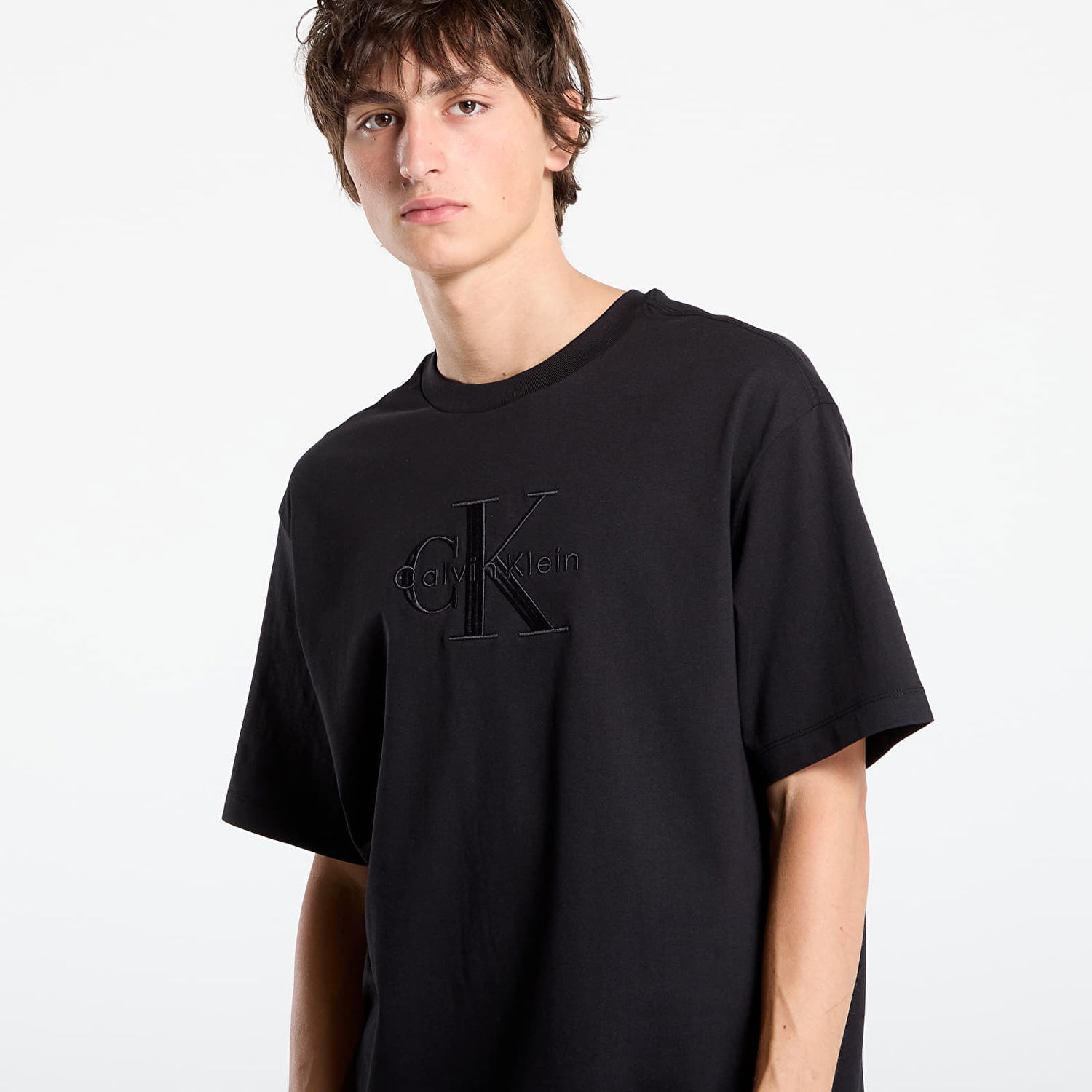 Тениска CALVIN KLEIN Calvin Klein Hi Low Emb 16S Jersey T-Shirt Черно | LV04RB295G UB1, 1