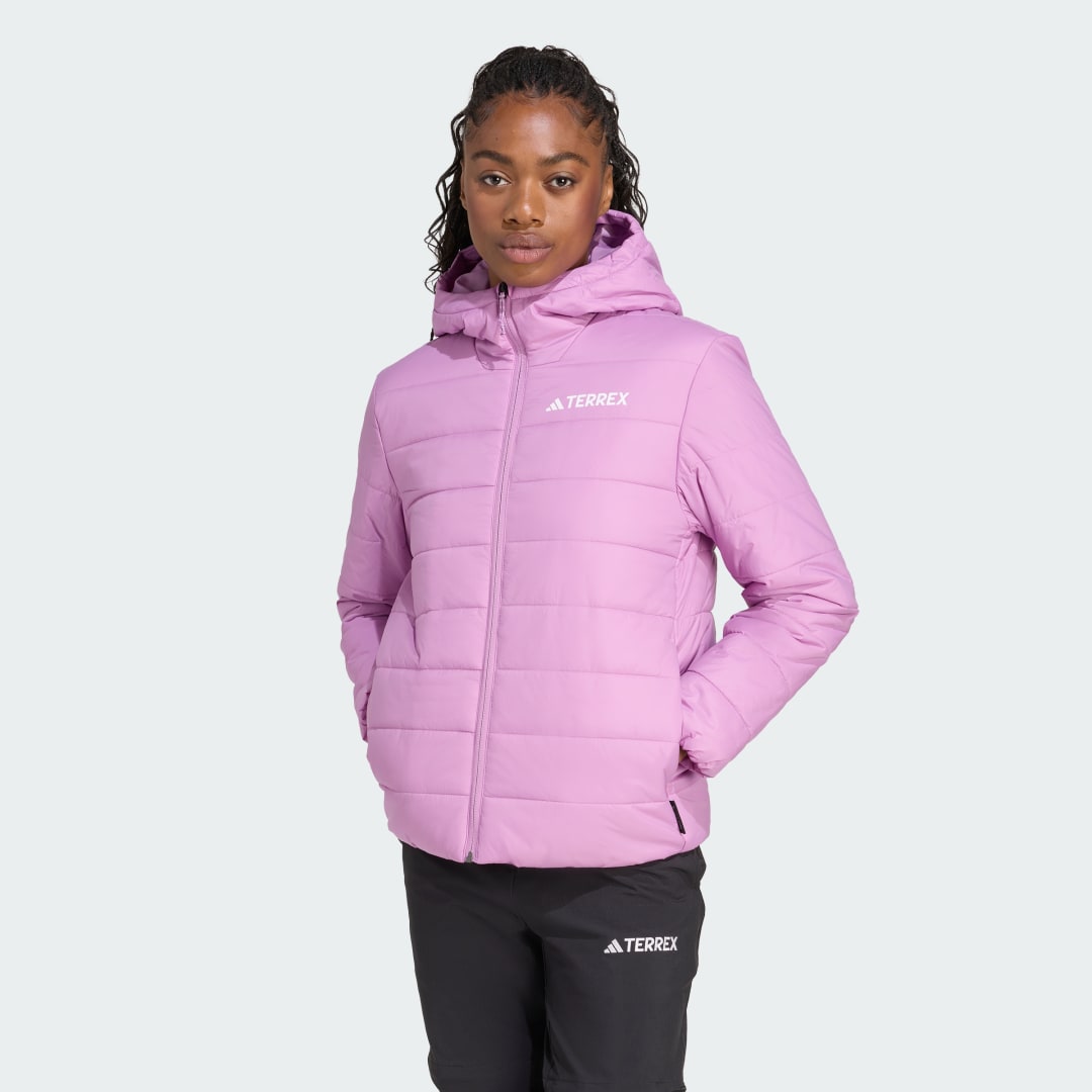 Пухо яке adidas Performance Terrex Multi Essentials CLIMAWARM Insulated Hooded Jacket Розово | KB2171, 0