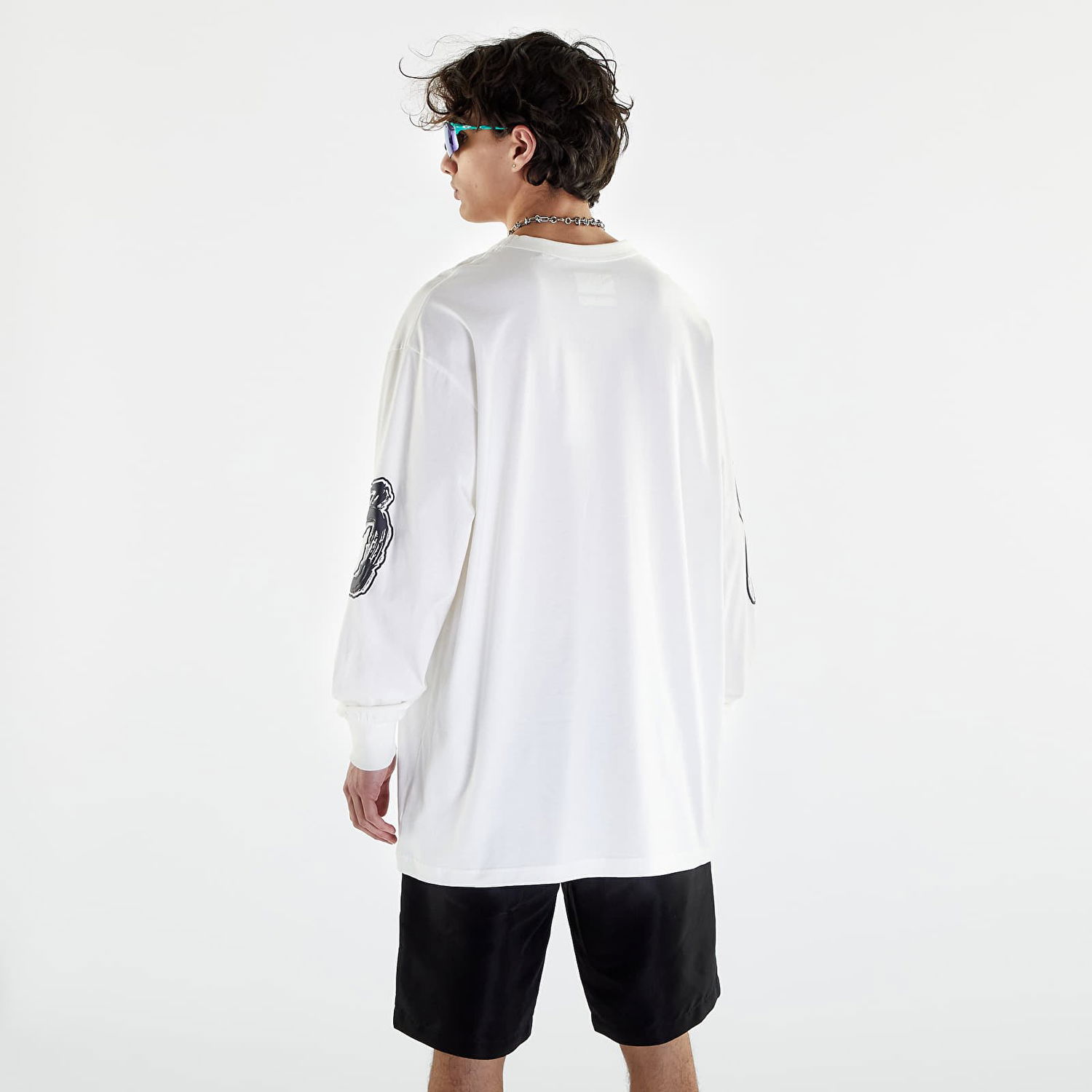 Тениска Y-3 Graphic Logo Long Sleeve Tee Бяло | IA3112, 1